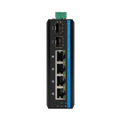 6 Port Gigabit Unmanaged POE Switch Dengan 2 Sfp Fiber Switch DC48V Input