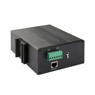 IP40 1000Mbps Fiber Optic Industrial Managed Poe Switch 8 Port Dengan Din Rail