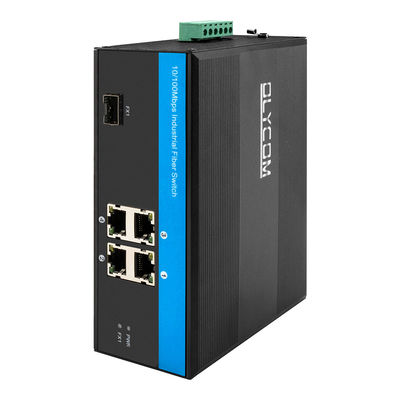 Casing Logam 5 Port Sakelar Ethernet Industri Sakelar Poe Kasar 10/100 Mbps