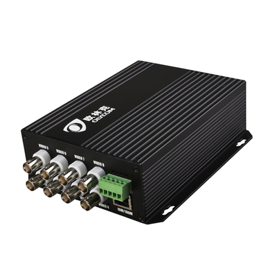 8 Port BNC Video Data Ethernet Fiber Media Converter Tipe Mandiri DC12V