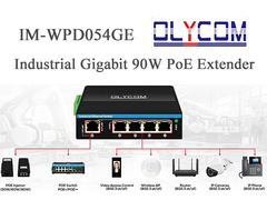 90W Gigabit industri poe extender