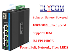 IM-FP144BGE sakelar serat poe bertenaga surya