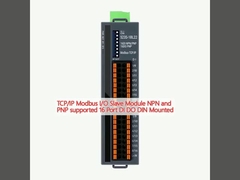 TCP/IP Modbus I/O Slave Module NPN dan PNP didukung 16 Port DI DO DIN Dipasang