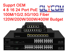 Olycom Komersial CCTV PoE Switch
