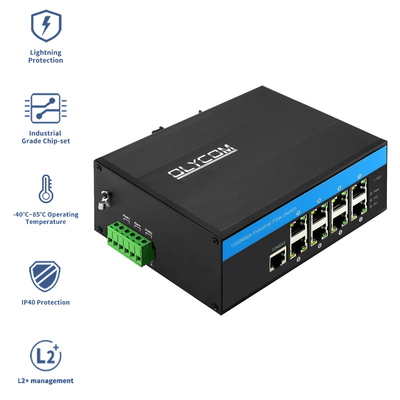 Layer 2 Manageable Ethernet Switch 8 Port PoE Gigabit 802.3Af/at 240W