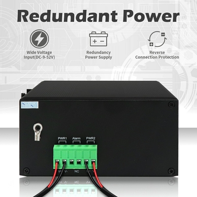 8 port industri dikelola poe switch gigabit penuh 120w anggaran jaringan yang dikeraskan ce
