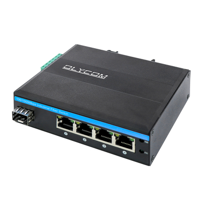 Gigabit Ethernet 5 Port Sakelar Kelas Industri Dengan Port Serat SFP
