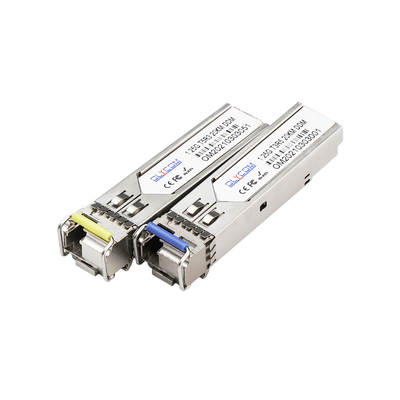 1.25G Single Mode SFP Module LC Port 20KM 1310/1550nm WDM DDM Dukungan OEM
