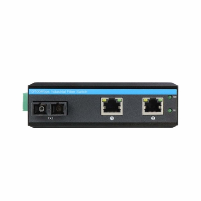 Sakelar Fiber Mini Gigabit Ethernet Jaringan Gigabit SC Optik 20KM Tidak Terkelola Dipasang di Dinding