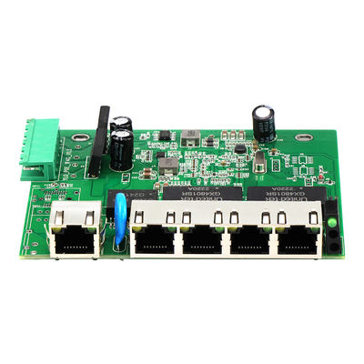 5 Port E-Mark Network Switch PCBA Gigabit Unmanaged 12V 24V DIN Rail CE Terdaftar