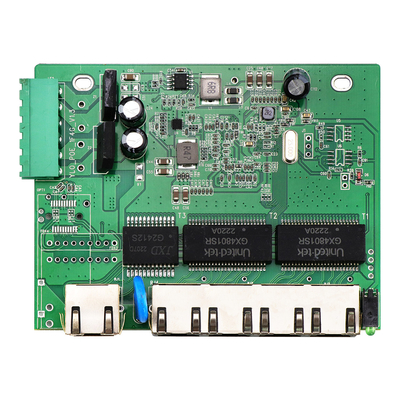 Mini Industrial Grade 5 Port Penuh Gigabit Tidak Dikelola Ethernet Switch PCBA 9V 12V 24V