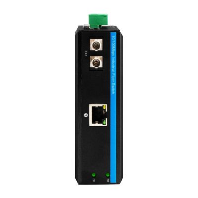 Konverter Media Rugged Mini Gigabit Ethernet Unmanaged ST Fiber 30km Dual DC12V CE FCC