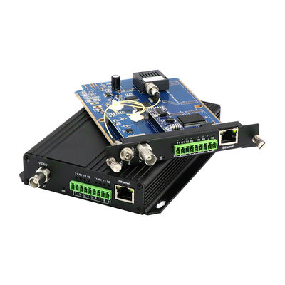 Konverter Serat Optik Video Dengan Bidi RS485 RS422 Data 10/100M Ethernet FC Port 40KM CE