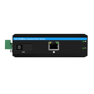 Konverter Media POE Industri Gigabit Ethernet DC48V 30W Casing Kasar Tidak Terkelola