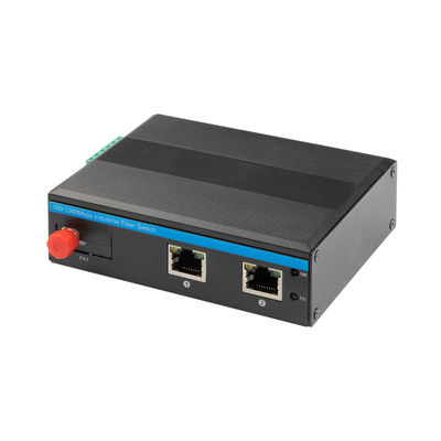 Harded Industrial Gigabit Media Converter FC Fiber Single Core Tidak dikelola 12V/24V Power