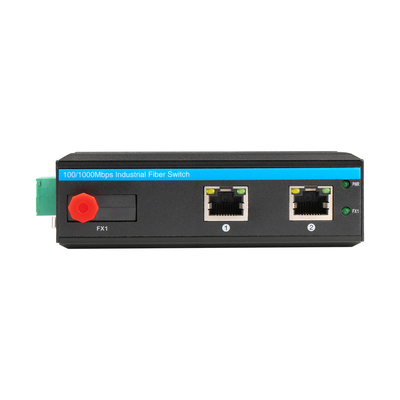 Harded Industrial Gigabit Media Converter FC Fiber Single Core Tidak dikelola 12V/24V Power