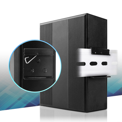 8-Port Industrial L2 Managed PoE Switch 240W Anggaran 1G/2.5G Fiber Ring Dukungan