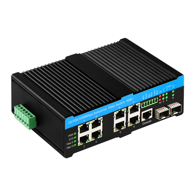 Gigabit L2 Managed 90W PoE Switch 10 Port Dengan 2 Combo Port Rugged 48V Active PoE