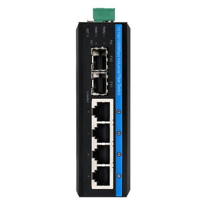 4 Port POE Din Managed Network Switch Mini 48V Dual Input Berbasis Gigabit