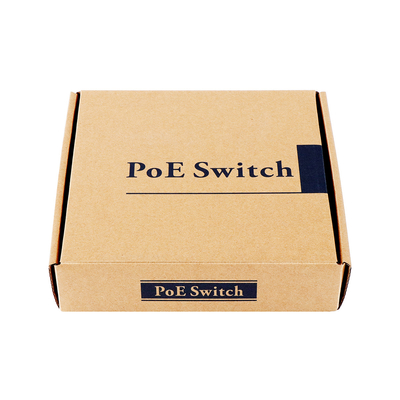 60W Saklar Jaringan yang Tidak Dikelola 6 Port 10/100m LAN Ports AC Input 250 meter POE