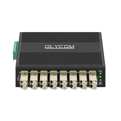 MODUL BYPASS OPTIK MULTIMODE OM-FBS-44-MLC 8 KONEKTOR LC PORT DIN DIPASANG 12V 24V
