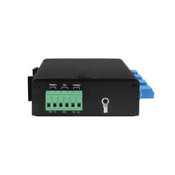 D2*2B Industrial Fiber Bypass Switch dengan LC Connector Single Mode DC24V untuk Perlindungan Optik
