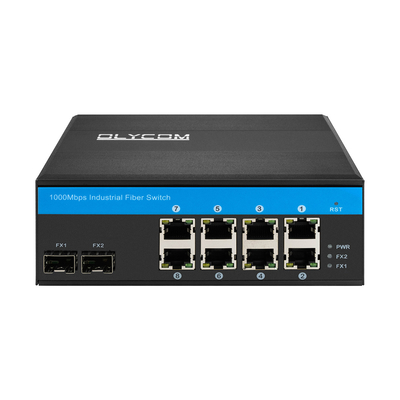 Industrial Managed PoE Switch 8 Port 2.5G Fiber 15.4W/30W PSE 240W Anggaran L2 Dikelola
