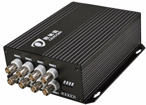 8ch Port 1080p AHD CVI TVI Fiber Optical HD Video Converter dengan 20km Transmission BNC Extender