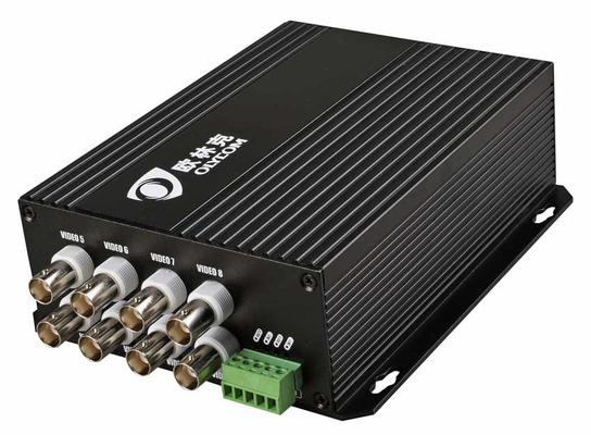 1550nm Fiber Optical HD Video Converter Dengan RS485 Data 8ch Port 1080p AHD CVI TVI 20km Bnc Extender