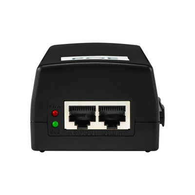Komersial 60W Gigabit PoE Injector Mid Span 48V Output Desktop 15.4W/30W Kompatibel