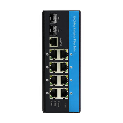 10 port Gigabit POE Switch L2 dikelola chipset Vitesse Rugged Ethernet Switch
