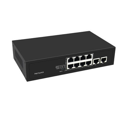 8 Port PoE Switch10/100M Fast Ethernet VLAN Jarak PoE 250 Meter Input AC Tidak Terkelola