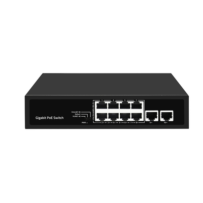 8 Port Gigabit PoE Network Switch VLAN 250-Meter AI PoE 120W Anggaran tidak dikelola