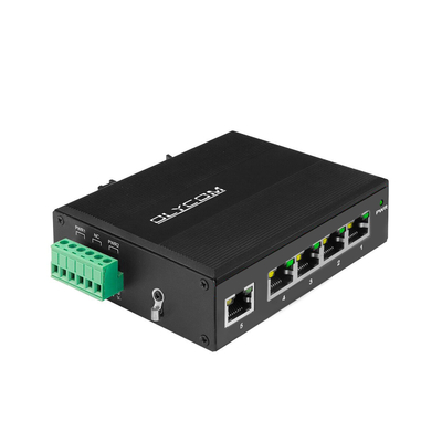 E-Mark 5 port poe switch din gigabit ethernet 120w 15.4W/30W CE yang tidak dikelola