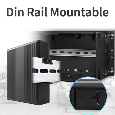 Industrial Unmanaged Poe Switch 5 Port Gigabit Network 15.4W/30W Standar 120W Din Rail