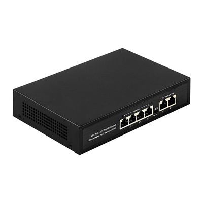 OEM ODM Fast Ethernet 10/100mbps 4 Port Poe Switch Dengan 2 Uplink Port Network Switch