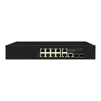 8 Port Poe Switch dengan 90W yang dikelola 2*2.5Gb port SFP + 2 port combo POE fiber switch