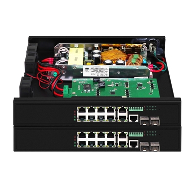 8 Port Poe Switch dengan 90W yang dikelola 2*2.5Gb port SFP + 2 port combo POE fiber switch