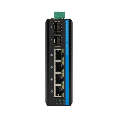 Industri yang tidak dikelola POE Switch Fast Ethernet SFP Fiber Rugged Network 120W DC48V