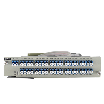 1U rack 100GHz AWG 40 Wavelengths Multiplexing/Demultiplexing Card untuk sistem DWDM kapasitas tinggi