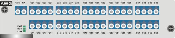 1U rack 100GHz AWG 40 Wavelengths Multiplexing/Demultiplexing Card untuk sistem DWDM kapasitas tinggi