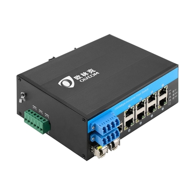 10 port 2.5G SFP Bypass dikelola industri POE fiber switch 8*10/100/1000mbps RJ45