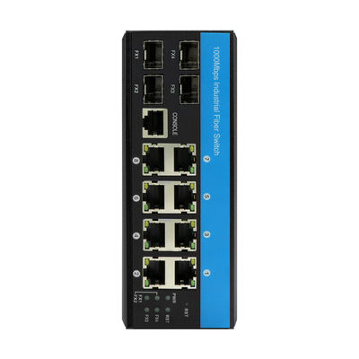 Industrial POE Ethernet Switch 4*1000 Base-X 8*10/100/1000Base-T Managed Network Switch