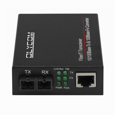 10/100mbps media serat optik Transceiver 1310nm Media Converter MM 2km