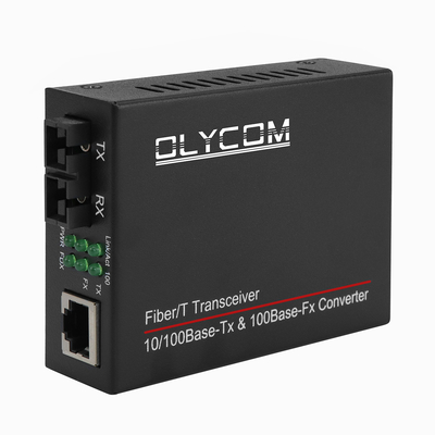 10/100mbps media serat optik Transceiver 1310nm Media Converter MM 2km