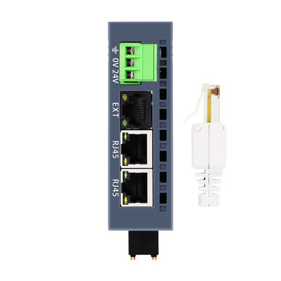 Modul IO PLC Modbus-TCP/IP dengan 3 Port RJ45, 16DI+16DO, dan Catu Daya 24VDC untuk Kontrol Industri