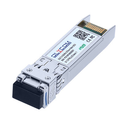 25G SFP28 CWDM Transceiver 10Km Ekstensi Modul Tunggal Dukungan Kelas Komersial OEM