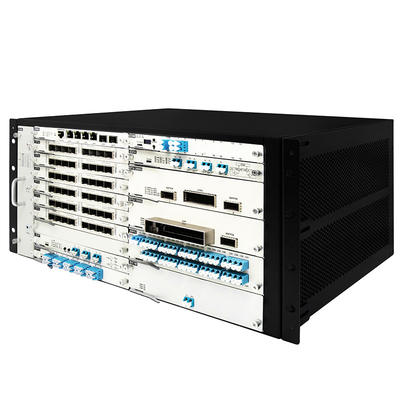 OTN DWDM 5U Chassis 20 Service Slots Untuk 100G 200G 400G Transmission Dual Power Input