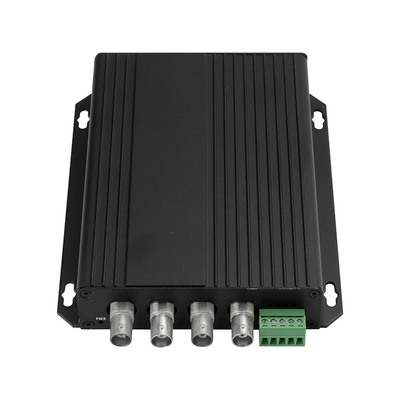 CVI TVI Audio Video Digital Optical Converter 4 Port Industrial Monitoring Hitam