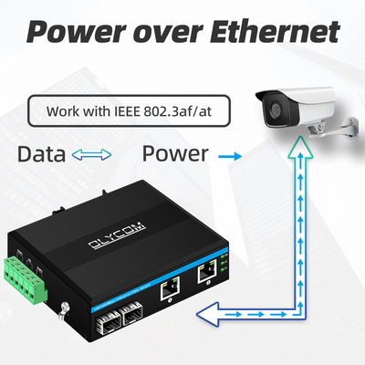 4 Port POE Jaringan Gigabit Ethernet Mini POE Switch 48v Tidak Terkelola
